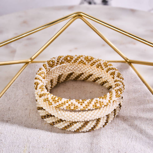 Butterpekannuss | Himalaya-Glasperlenarmband